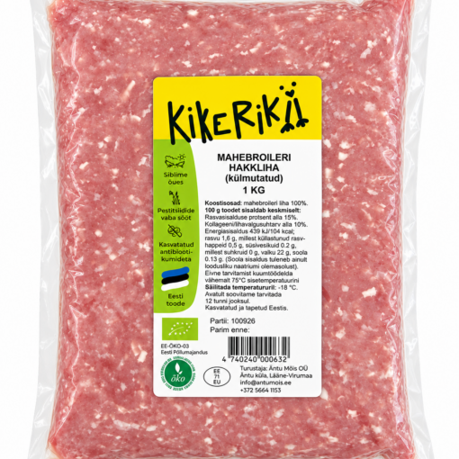 Kikerikii mahebroileri hakkliha 1 kg (külmutatud)