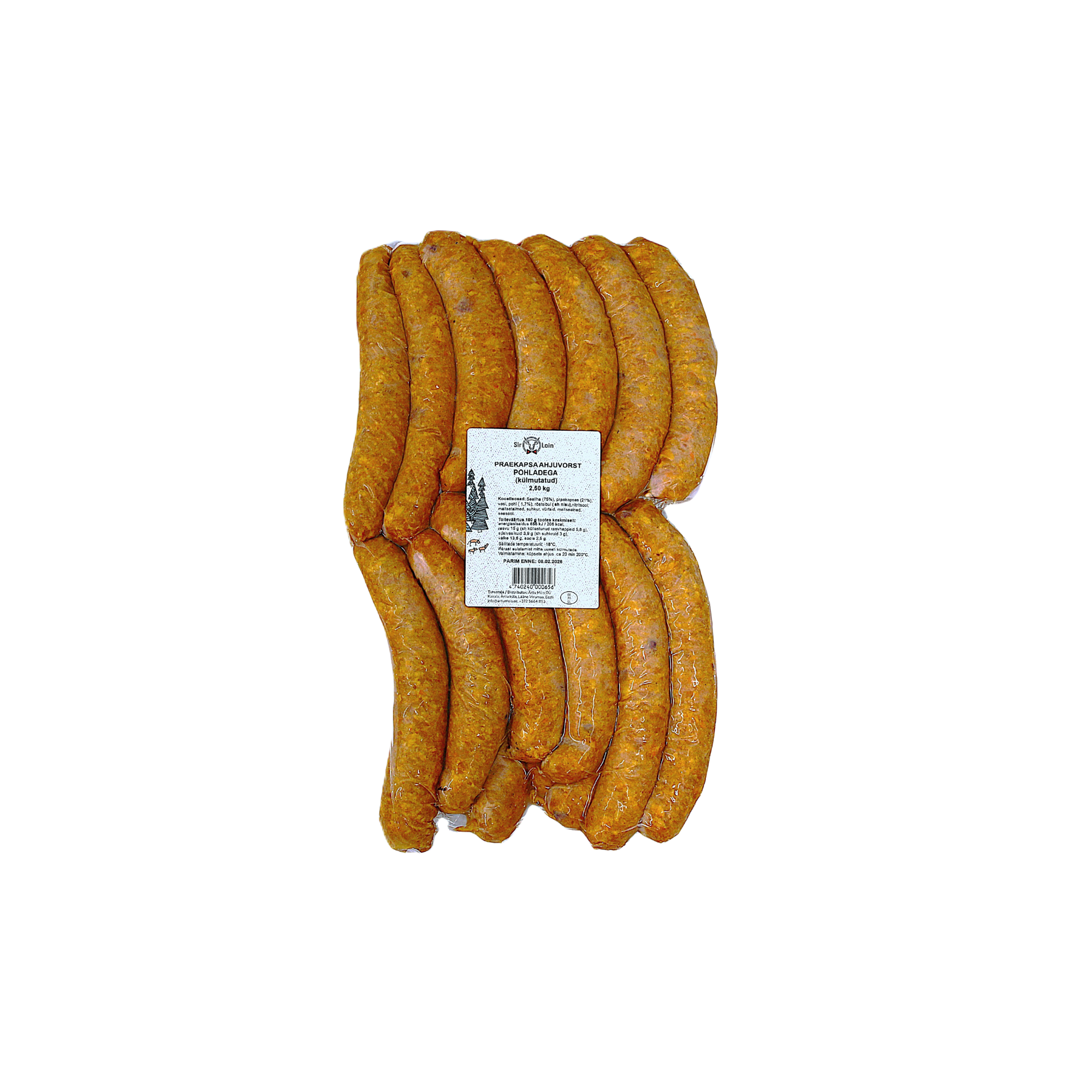 Praekapsa ahjuvorst pohladega 2,5 kg (külmutatud)